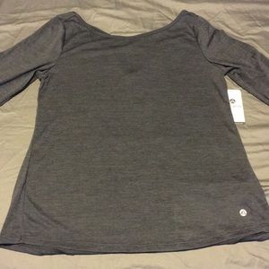 Apana yoga top color: greystone heather